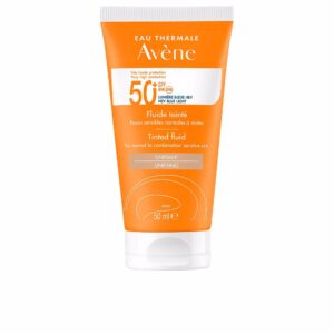 Avene Solaire Haute Protección Fluido Color SPF 50+ - 50 ml, Protección Avanzada con Acabado Luminoso.