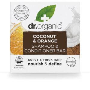"Dr. Organic Champú y Acondicionador Sólido de Coco y Naranja - 75 gr"