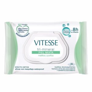 Toallitas Desmaquillantes Tri-Mineral para Piel Mixta - 25 Unidades de Vitesse