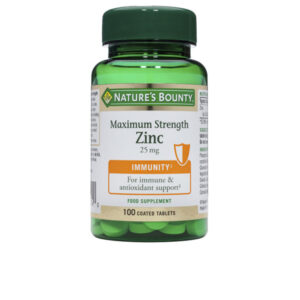 Nature's Bounty Zinc 25 mg - 100 Comprimidos Recubiertos para Fortalecer tu Sistema Inmunológico