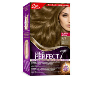 Wella Color Perfect 7 - Tinte Rubio Ceniza Medio 7/1 con 100% de Cobertura de Canas - 6 Unidades