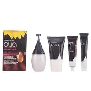 Garnier OLIA Caoba Radiante - Coloración Permanente #5.5 (Lote de 4 Piezas)