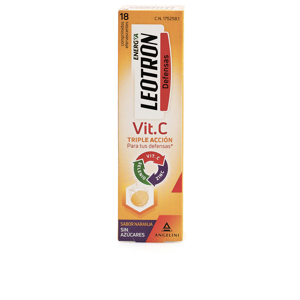 Leotron Vitamin C Triple Acción Efervescente - Sabor Naranja (18 Comprimidos)