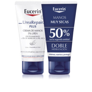 Eucerin UREAREPAIR PLUS Crema de Manos Ultra Hidratante 5% Urea - Dúo de 2 x 75 ml