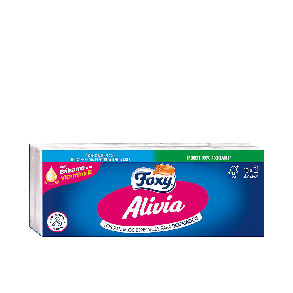 Pañuelos Nasales ALIVIA de Foxy con Extractos Naturales - 10 Pack (9 Unidades)