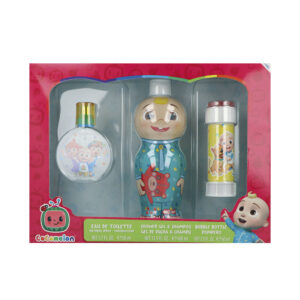 "Cocomelon Set Divertido 3 Piezas: Eau de Toilette 50 ml, Gel de Ducha y Champú 400 ml, Pompas de Jabón 60 ml - Marca Cartoon"