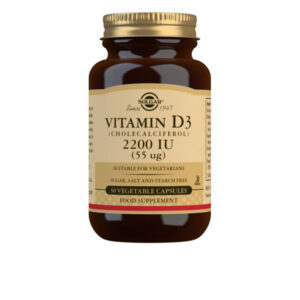 Solgar Vitamina D3 2200 UI - Suplemento de 55 mcg en 50 Cápsulas Vegetarianas