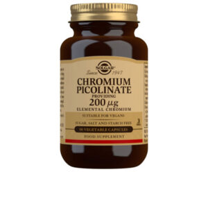 "Solgar Picolinato de Cromo 200 mg - 90 Cápsulas de Bienestar Metabólico"