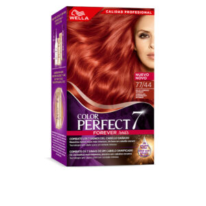 WELLA COLOR PERFECT 7 - Cobertura Total de Canas con Rojo Cobrizo Intenso #77/44