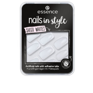 Essence NAILS IN STYLE - Uñas Artificiales #11 Blanco Transparente Elegante