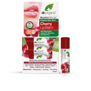 Bálsamo Labial Hidratante Dr. Organic de Aloe Vera y Cereza con SPF15 - 5,7 g
