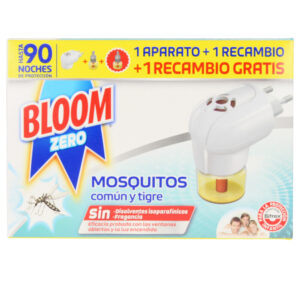BLOOM ZERO MOSQUITOS: Dispositivo Eléctrico con 2 Recambios Eficaces contra Mosquitos