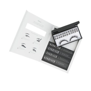 "Kit Completo de Extensiones de Pestañas FANTASY - Nanolash (4 Piezas: Bonder, Sellador, Removedor y Pestañas en Racimo)"