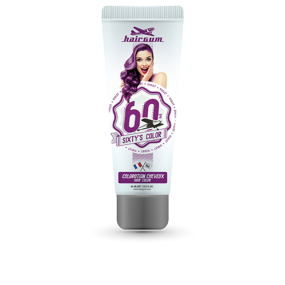 SIXTY'S COLOR: Tinte para Cabello #Violeta de Hairgum - Color Vibrante y Duradero
