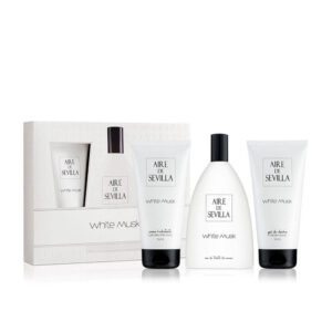 Aire de Sevilla White Musk: Set de Lujo (Eau de Toilette, Crema Hidratante y Gel de Ducha) 3 pz