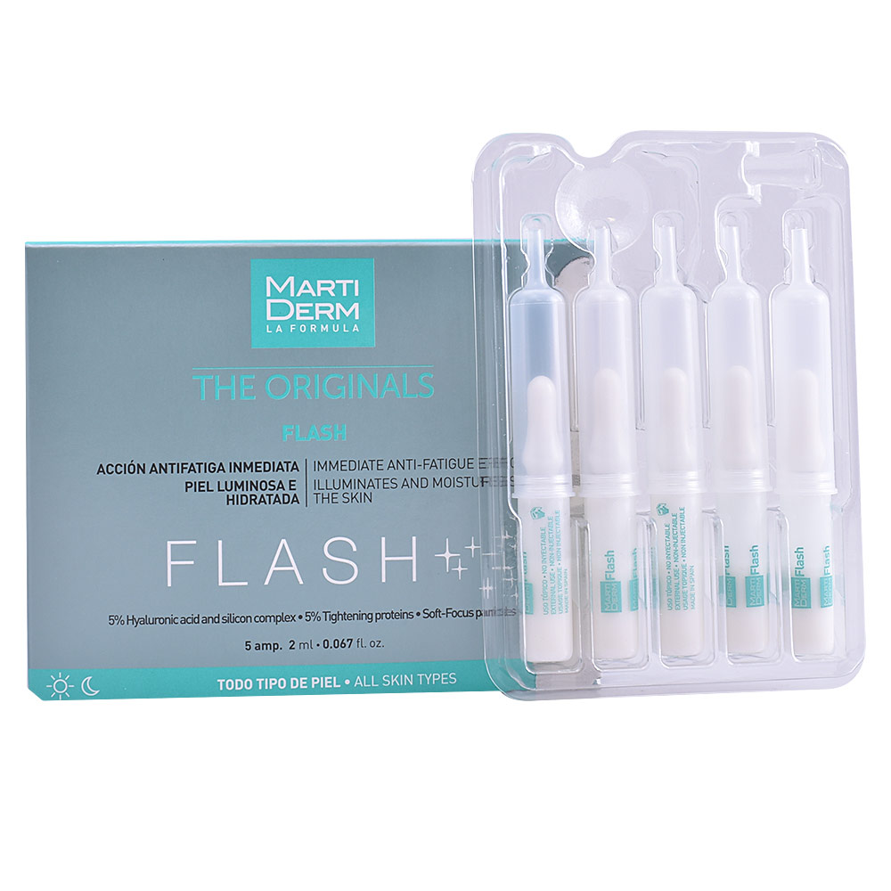 Martiderm The Originals Flash Ampoules - Efecto Instantáneo Revitalizante 5 x 2 ml