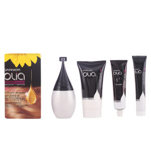 Garnier OLIA Coloración Permanente #8.0 - Rubio Claro 4 Pzas