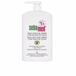 Sebamed Emulsión Gel de Baño Sin Jabón con Aceite de Oliva 1000 ml - Cuidado Suave y Nutritivo