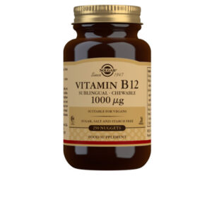 Solgar Vitamina B12 1000 mcg - Cianocobalamina Masticable sabor Cereza (250 Cápsulas)