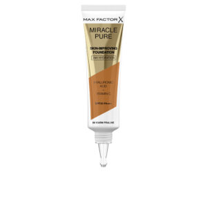 Max Factor Miracle Pure: Fondación Hidratante y Mejoradora de Piel SPF30 - 24 horas - #89 Warm Praline - 30 ml