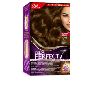 Wella Color Perfect 7: Castaño Claro #5/0 - Cobertura Total de Canas y Brillo Luxuoso