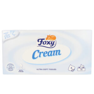 Foxy Facial Cream: Pañuelos Hidratantes para Pieles Sensibles (75 unidades)