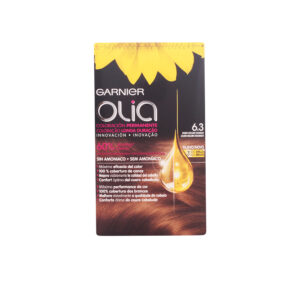 Garnier OLIA Coloración Permanente #6.3 - Rubio Oscuro Dorado Radiante: Lote de 4 Unidades para un Look Brillante y Saludable.