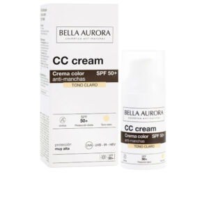 Bella Aurora CC Cream Iluminadora Anti-Manchas SPF50+ - Tono Claro 30 ml