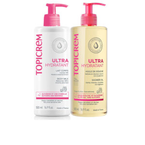 Topicrem Estuche Hidratante: Leche Ultra Hidratante y Aceite de Ducha (2 Pz)