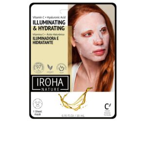 Mascarilla Iluminadora de Tejido con Vitamina C y Ácido Hialurónico - Iroha