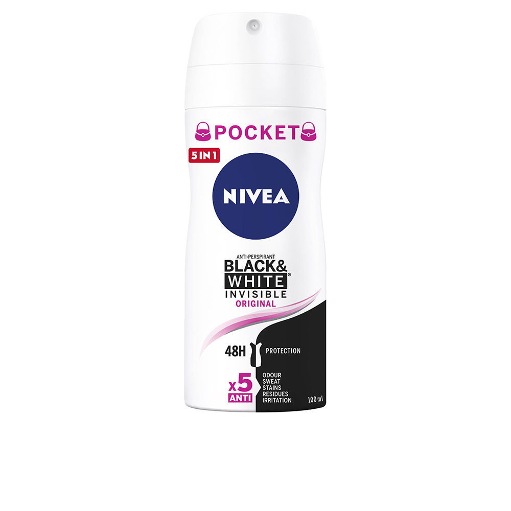 Nivea Black & White Invisible Deo Spray 100 ml - Protección y Frescura Sin Rastro