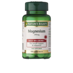 Nature's Bounty Magnesio 250 mg - Suplemento Mineral, 100 Comprimidos Esenciales