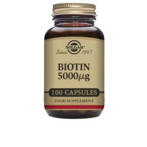 Solgar Biotina 5000 µg - Fortalecimiento Capilar y Salud de la Piel - 100 Comprimidos