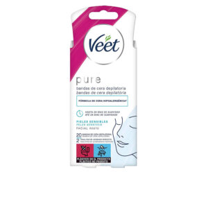 Cera Facial Veet Pure para Piel Sensible - 20 Unidades