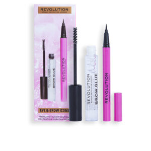 Revolution Make Up - Kit Esencial para Ojos: Gel Fijador de Cejas y Delineador Líquido (2 pz)