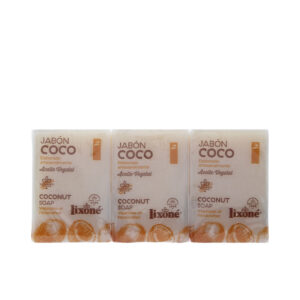 Lixone Jabón Natural de Coco - Trio de 125 gr para Cuidado Suave y Hidratante