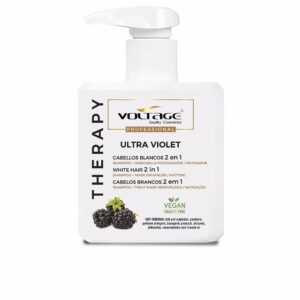 Voltage Cosmetics THERAPY ULTRA VIOLET: Champú-Mascarilla 2 en 1 para Cabellos Blancos 500 ml
