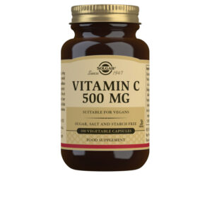 Solgar Vitamina C 500 mg - Cápsulas Vegetales 100 Unidades, Refuerzo Inmunológico Natural