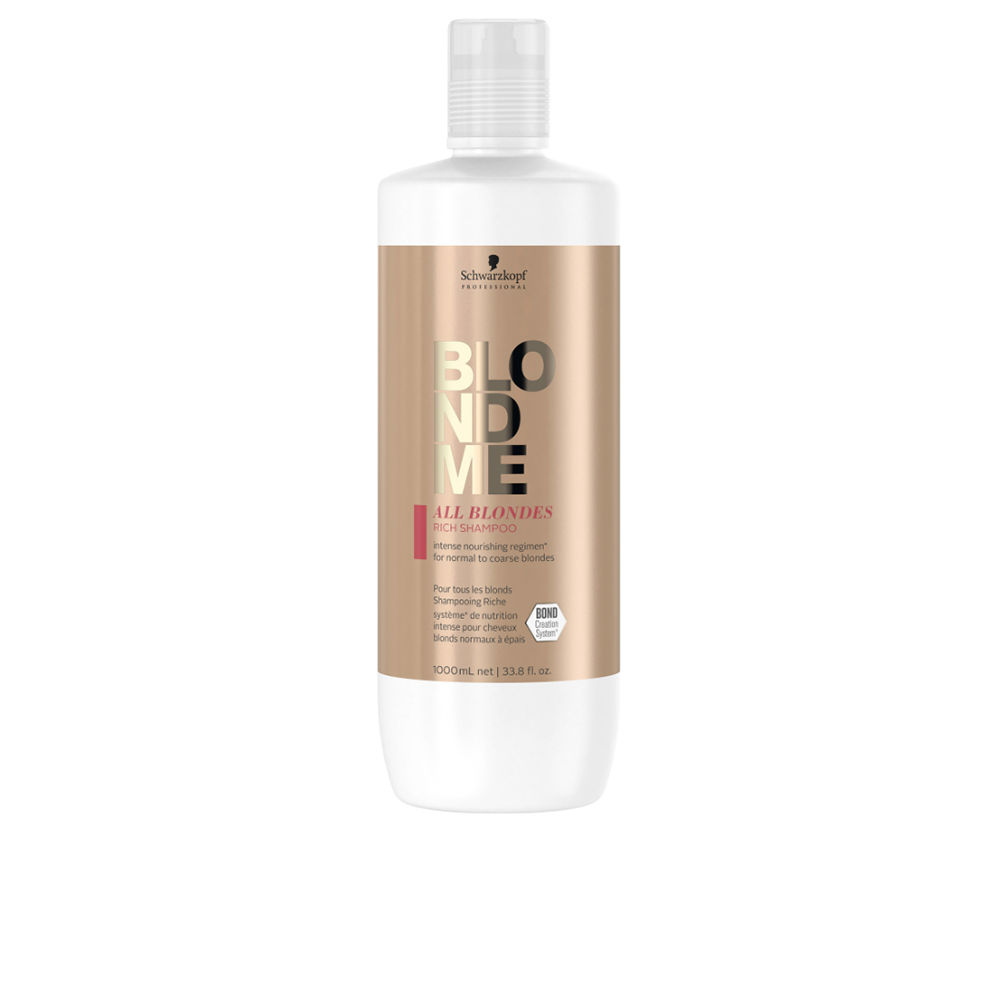 Schwarzkopf BLONDME Champú Rico para Todos los Rubios 1000 ml