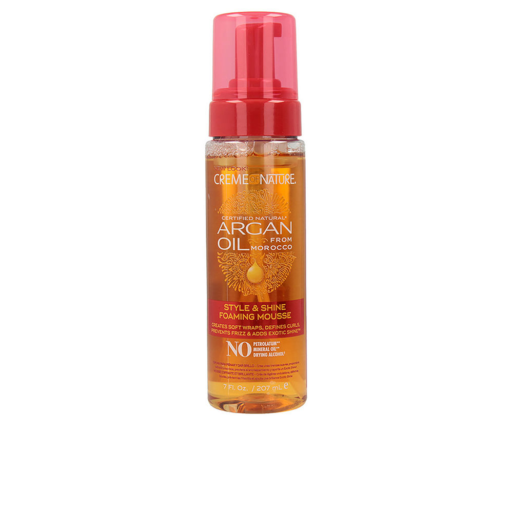 Creme Of Nature Mousse de Aceite de Argán 207 ml - Hidratación y Definición Exquisita