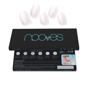 Láminas de Uñas de Gel Perlé Premium Luxe - Cat #Perlada Blanco (20 U) - Nooves