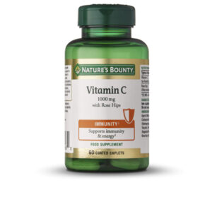 Nature's Bounty Vitamina C 1000 mg con Escaramujo - 60 Cápsulas Recubiertas de Antioxidantes Naturales
