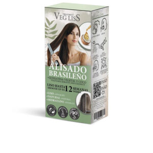 "Veg Liss Alisado Brasileño de Queratina Vegetal y Coco - Set de 2 Unidades para Cabello Sedoso"