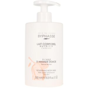 Byphasse Leche Corporal Nutritiva con Aceite de Almendra 500 ml - Hidratación Intensiva y Suavidad Silvestre