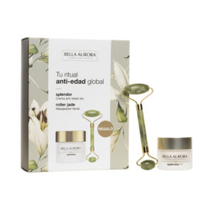 "Kit de Cuidado Facial Bella Aurora: Crema Hidratante 50ml + Roller Jade (Lote de 2)"