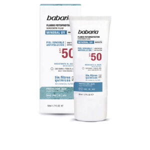 Babaria Fluido Solar Mineral UV SPF50 - Protección Facial Efectiva 50 ml