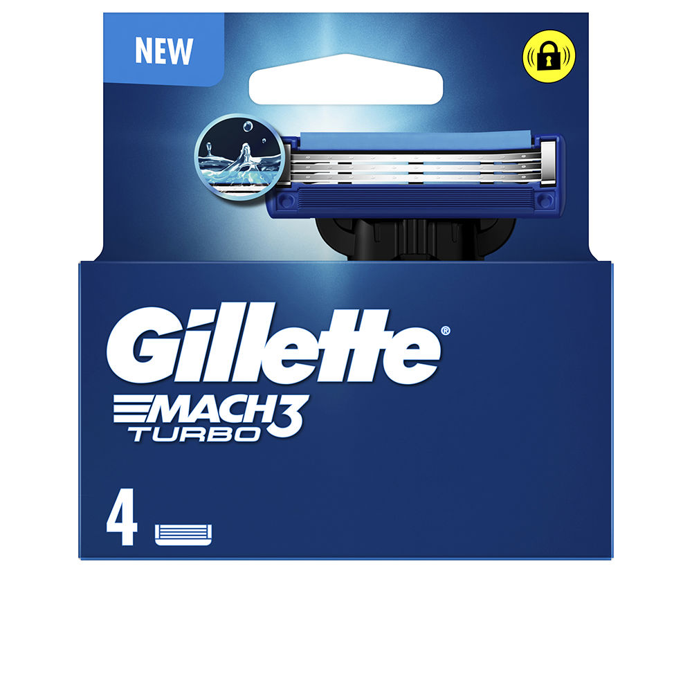 Gillette MACH 3 TURBO: Cargador de 4 Recambios Ultra Suaves