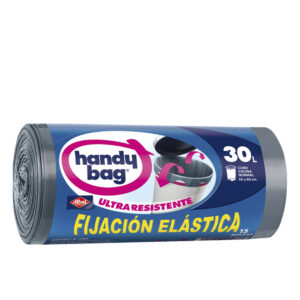 Albal Handy Bag - Bolsa de Basura con Fijación Elástica de 30 Litros (Pack de 15)