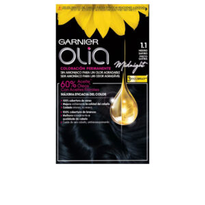 Garnier OLIA Coloración Permanente Sombra #1.10 Zafiro Negro - Pack de 4 Unidade