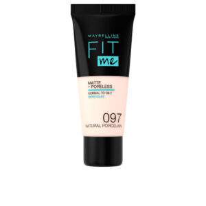 Maybelline FIT ME! Base Matte + Poreless #97 Porcelana Natural - Acabado Perfecto y Liso